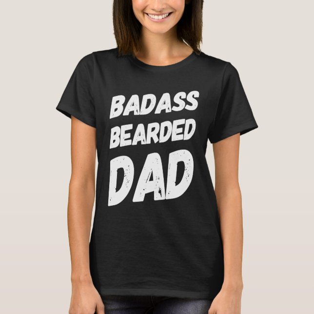 Camiseta Bearded Dads Beard Dad No Shave Beards Father Sayi (Frente)