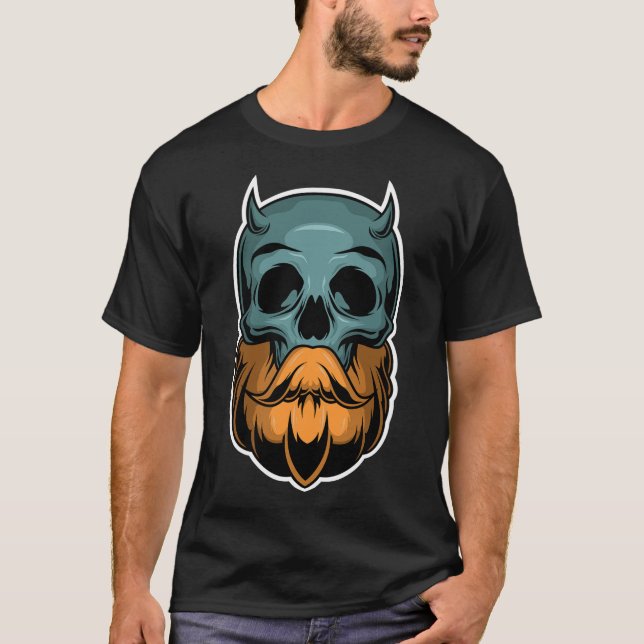 Camiseta Bearded demon skull (Frente)
