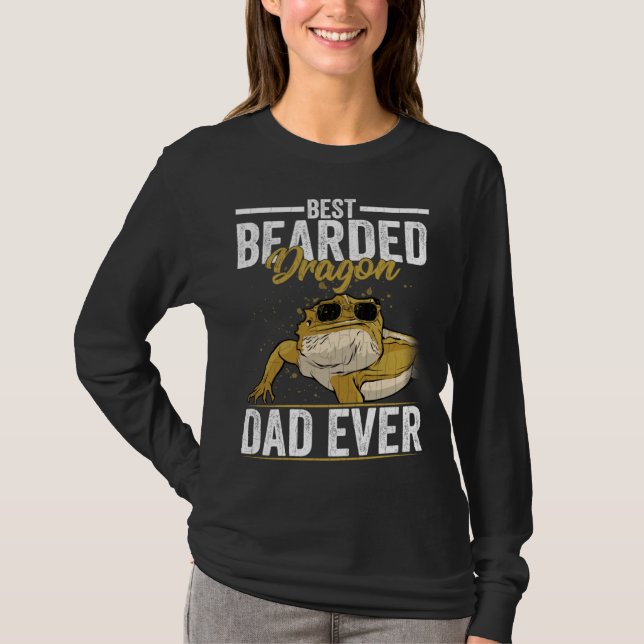 Camiseta Bearded Dragon Dad  Reptiles  Pet Reptile Graphic  (Frente)