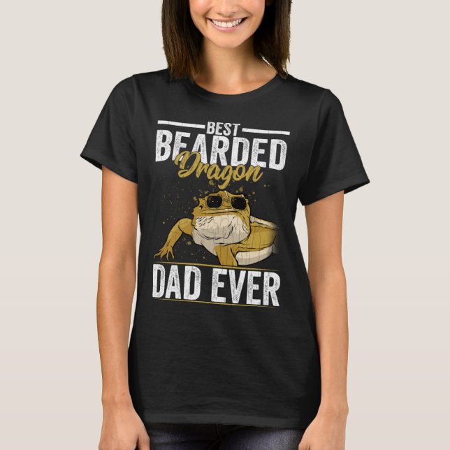 Camiseta Bearded Dragon Dad  Reptiles  Pet Reptile Graphic  (Frente)