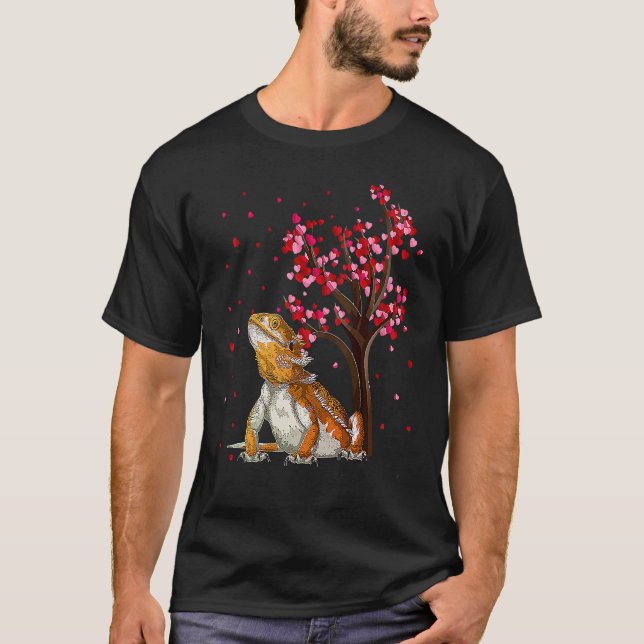 Camiseta Bearded Dragon  Heart Tree Bearded Dragon Valentin (Frente)