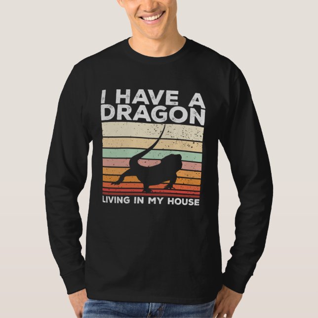 Camiseta Bearded Dragon I Have A Dragon Living In My House (Frente)