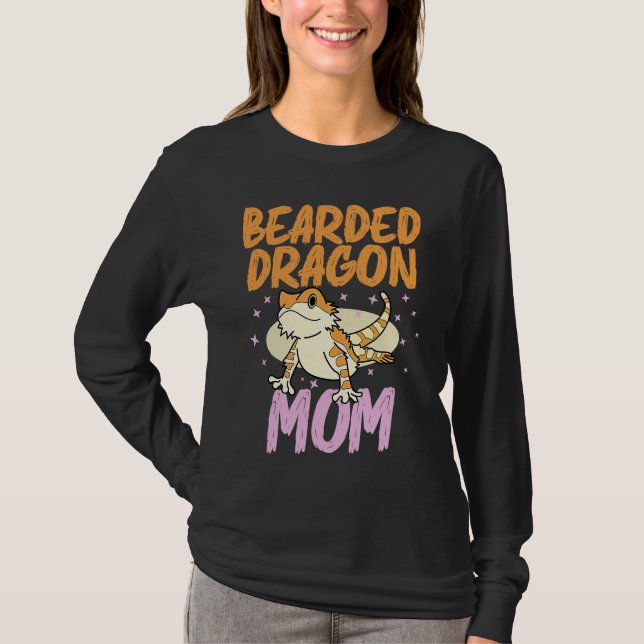 Camiseta Bearded Dragon  Mom Reptiles Pet Reptile Owner Gra (Frente)