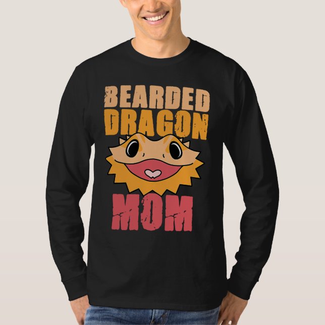 Camiseta Bearded Dragon  Mom Reptiles Pet Reptile Owner Gra (Frente)