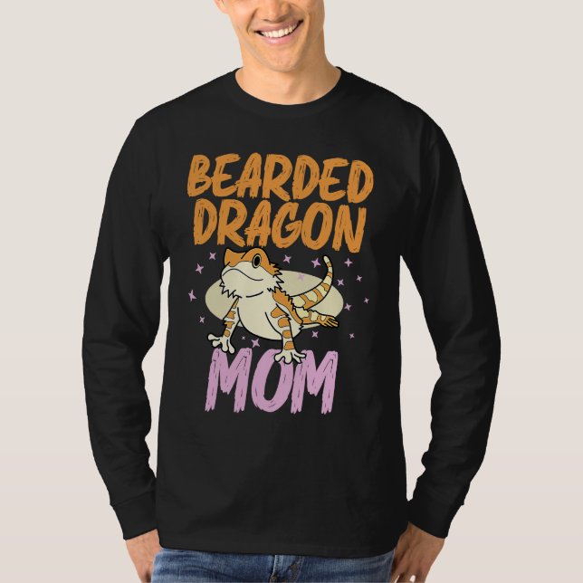 Camiseta Bearded Dragon  Mom Reptiles Pet Reptile Owner Gra (Frente)