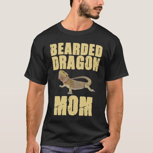 Camiseta Bearded Dragon  Mom Reptiles Pet Reptile Owner Gra (Frente)