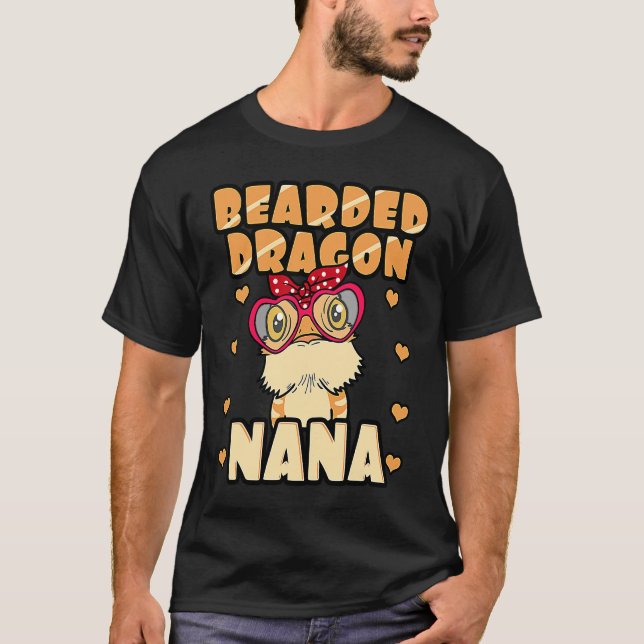 Camiseta Bearded Dragon Nana Pogona Reptile Nana Mother's D (Frente)