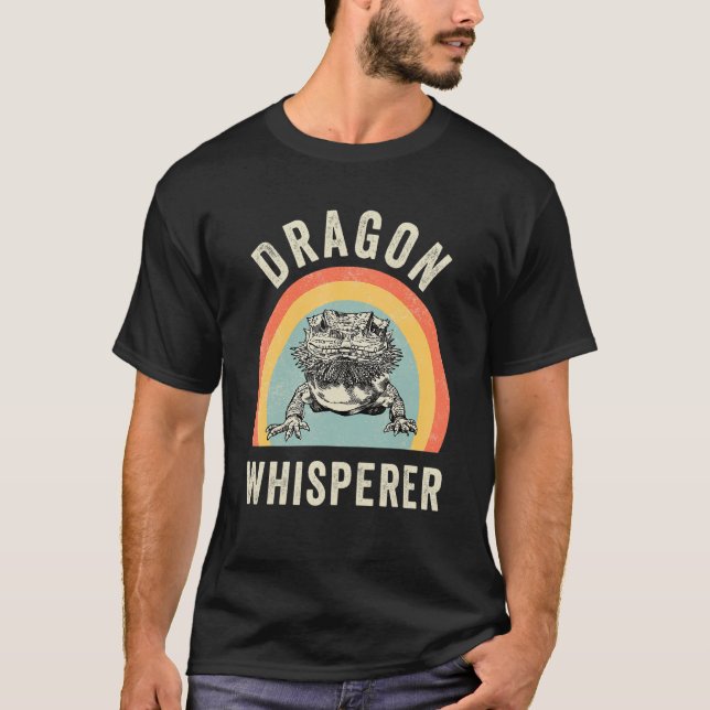 Camiseta Bearded Dragon Whisperer Beardie Mom Reptile Anima (Frente)