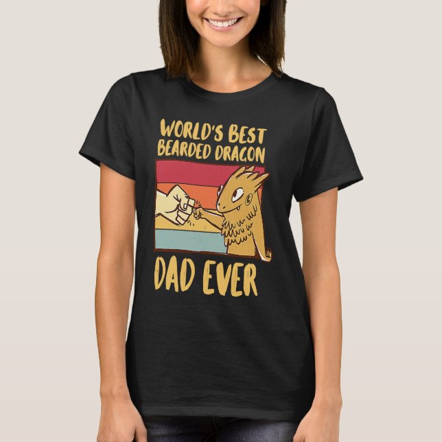 Camiseta Bearded Dragon World's Best Bearded Dragon Dad Eve (Frente)