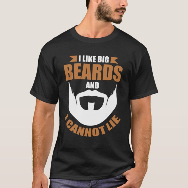 Camiseta Bearded Men I Like Big Beards And I Cannot Lie Des (Frente)