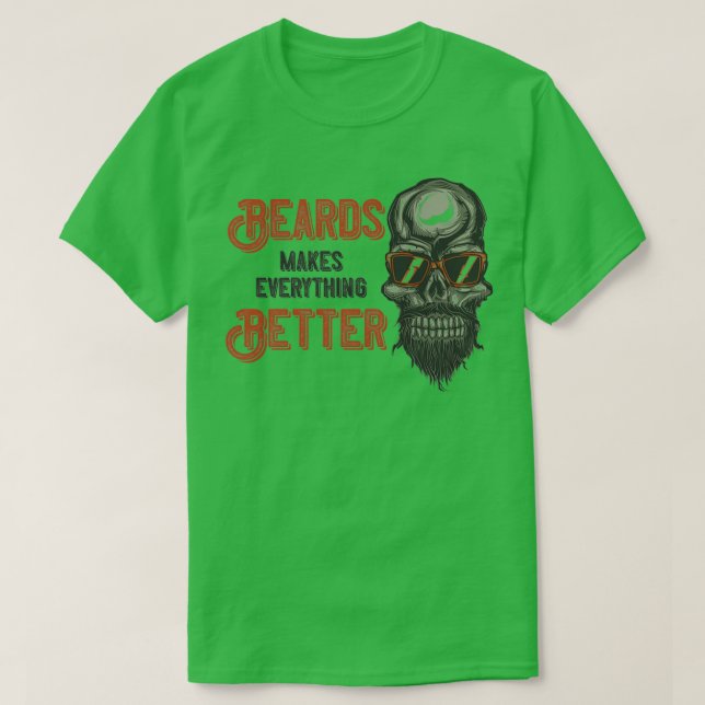 Camiseta Bearded Skull 5 (Frente do Design)