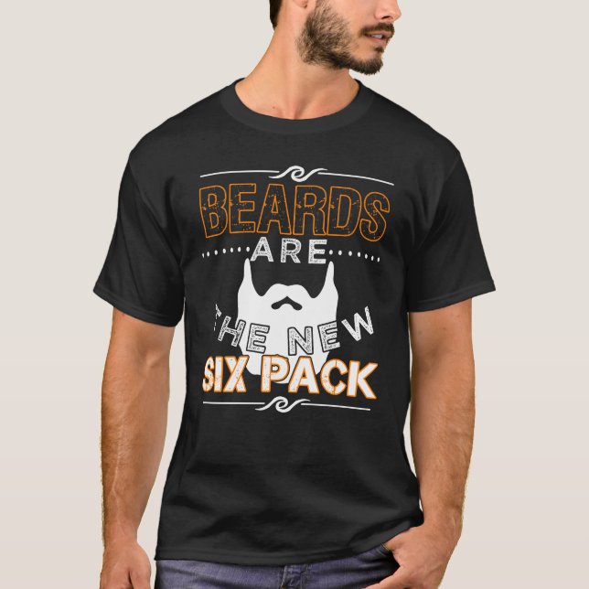 Camiseta Beards Are the New Six Pack (Frente)