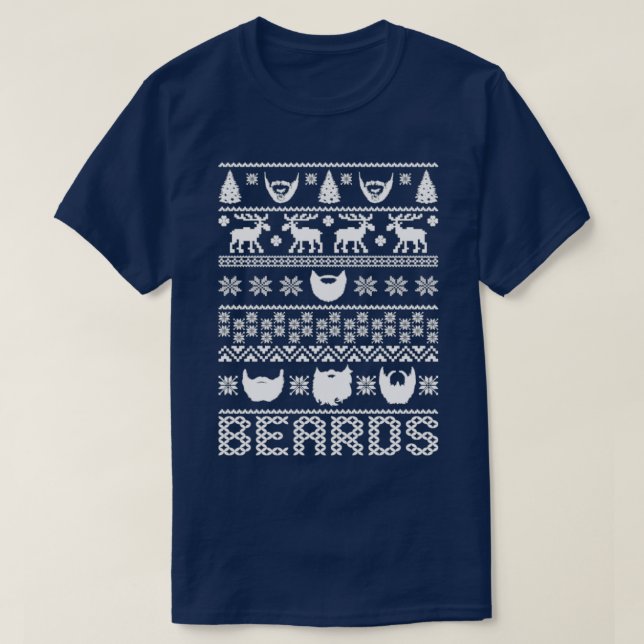 Camiseta Beards Ugly Christmas (Frente do Design)