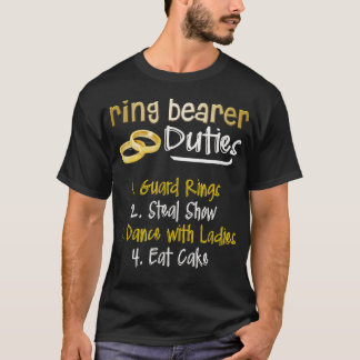 Camiseta BEARER FUNNY RING DEVTIES Bonito Presente de Casam