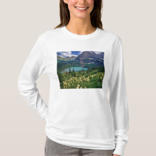Camiseta Beargrass acima do Lago Grinnell no Many