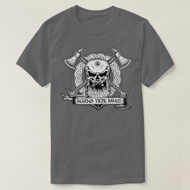 Camiseta Bearking Viking Badass (Frente do Design)