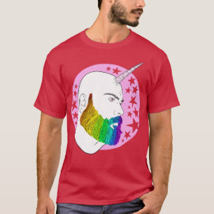 Camiseta Bearnicorn Rainbow pink magia TSirt Clássica