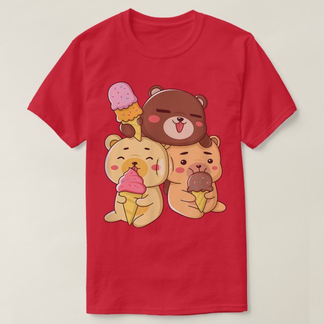 Camiseta Bears Bonito Sorvete de Amor (Frente do Design)