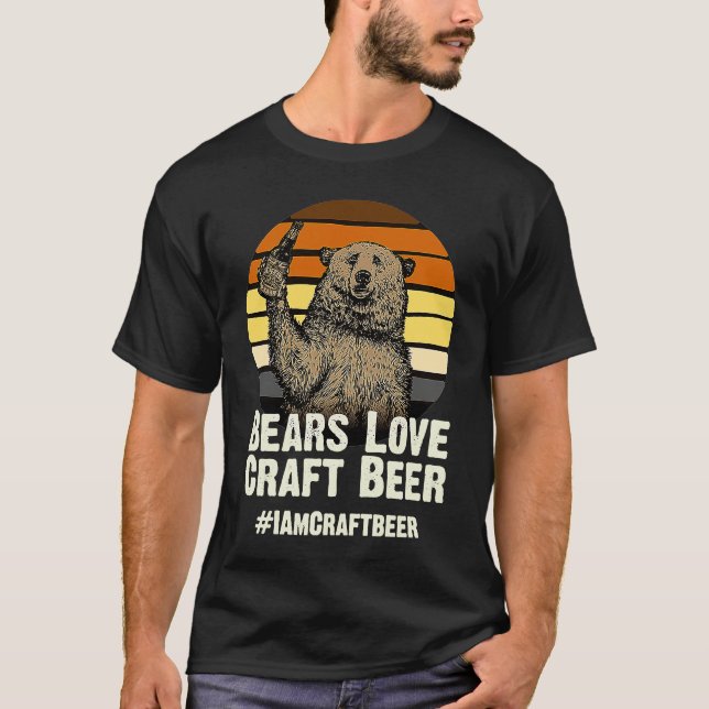 Camiseta Bears Love Craft Beer Camping Grizzly Pride (Frente)