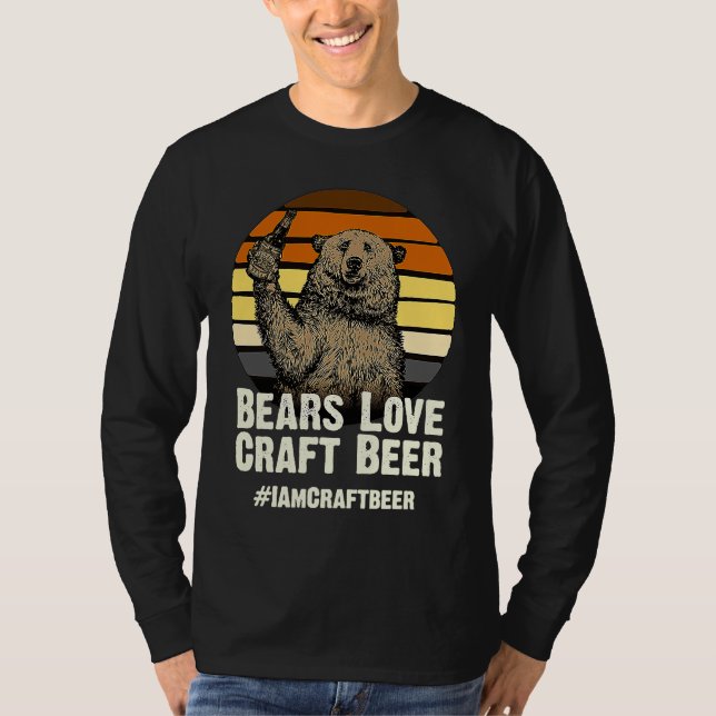 Camiseta Bears Love Craft Beer Camping Grizzly Pride (Frente)