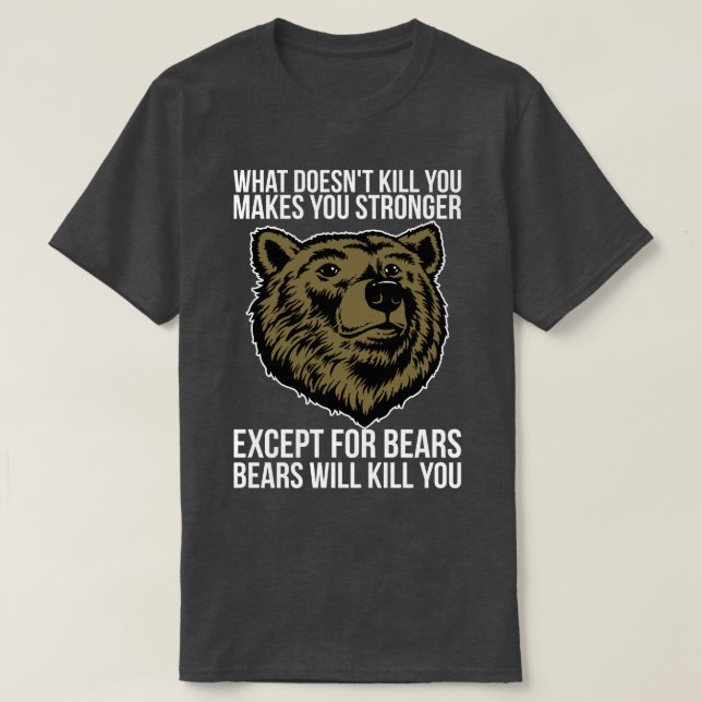 Camiseta Bears Vai Te Matar - Novidade Engraçada (Frente do Design)