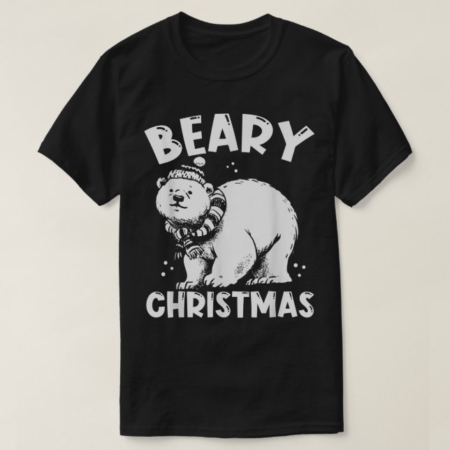 Camiseta Beary Christmas  Merry Christmas Bear Xmas  (Frente do Design)