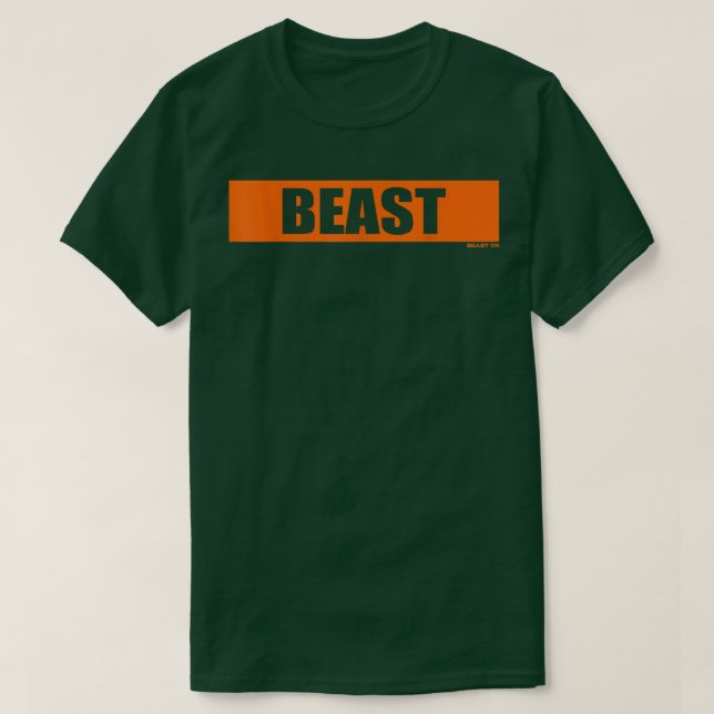 Camiseta Beast Gym Motivation Orange Color Training Fitnes (Frente do Design)
