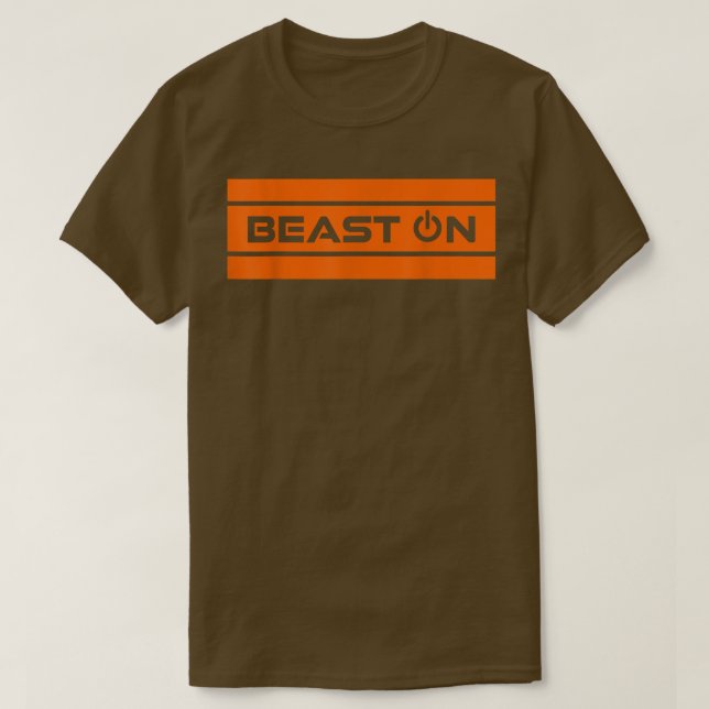 Camiseta Beast ON Orange Modern Malhação Simple Gym Motivat (Frente do Design)