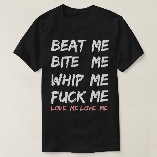 Camiseta Beat me bite me whip me Joan Jett     (Frente do Design)