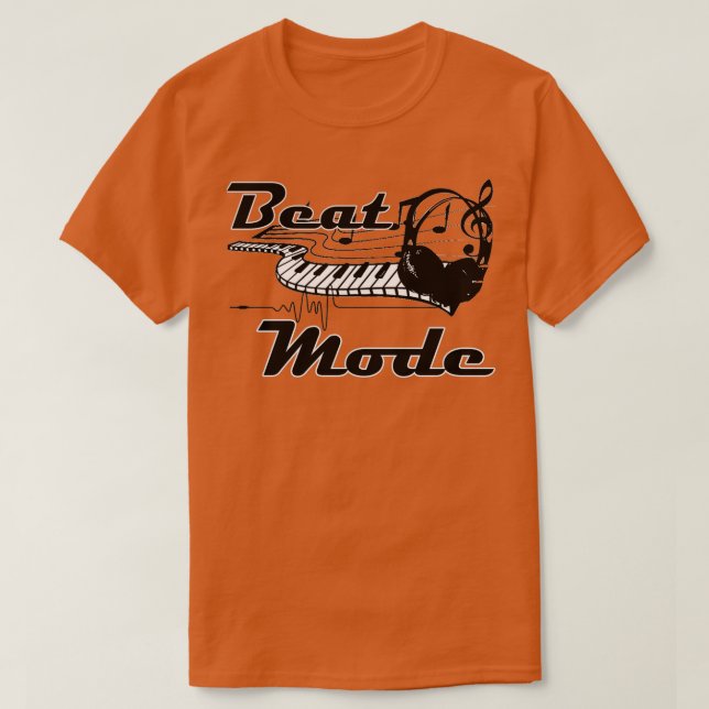 Camiseta Beat Mode Music Lover Producer DJ Design  (Frente do Design)