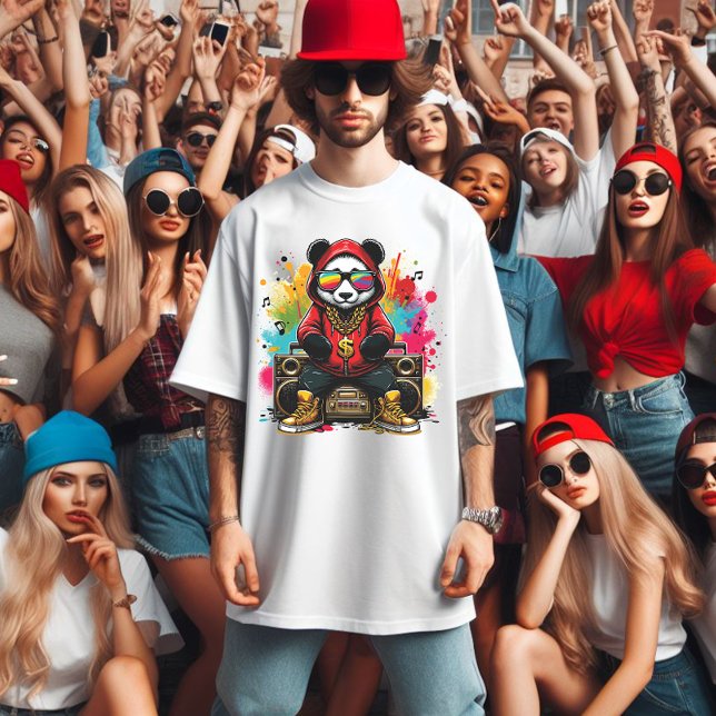 Camiseta Beatbox Panda: Crescendo em Estilo (Criador carregado)