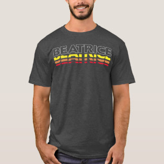 Camiseta Beatrice Primeiro Nome Engraçado Vintage Pôr do So