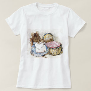 Camiseta Beatrix Potter, Hunca Munca, Rato-Mãe, Personaliza