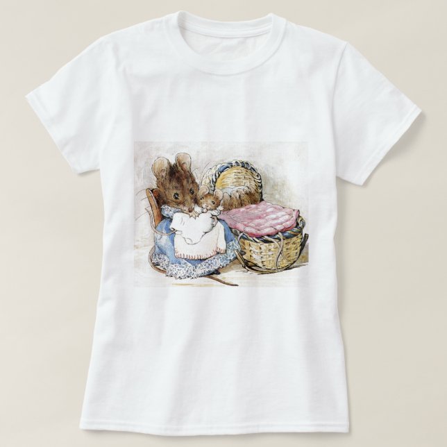 Camiseta Beatrix Potter, Hunca Munca, Rato-Mãe, Personaliza (Frente do Design)