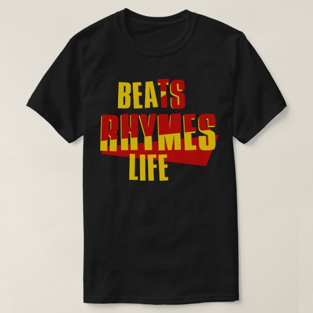 Camiseta Beats Rhymes Life (Frente do Design)