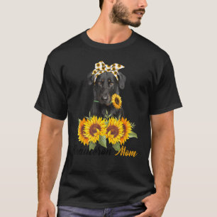 Camiseta Beauceret Mãe Cachorro Sunflower Cachorro Mamãe Mu