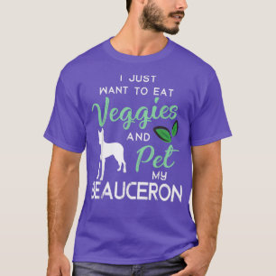 Camiseta Beauceron Funny Vegan Dog Proprietário do Lago Xma