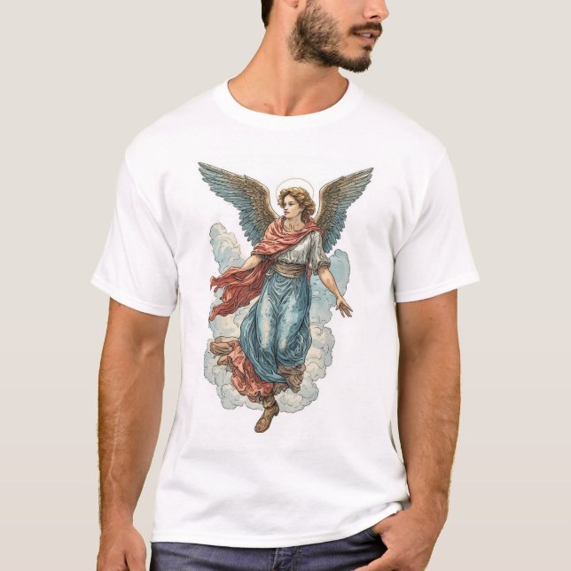 Camiseta Beautiful Angel Men's Christian Tee Shirt (Frente)
