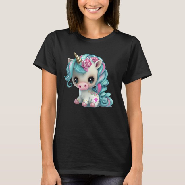 Camiseta Beautiful baby unicorn baby unicorn motif  magical (Frente)