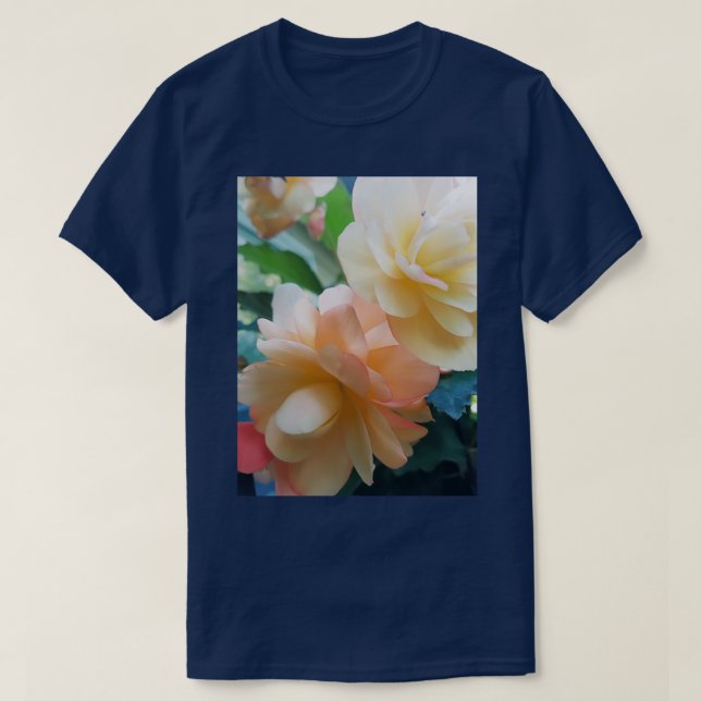 Camiseta Beautiful Begonias (Frente do Design)