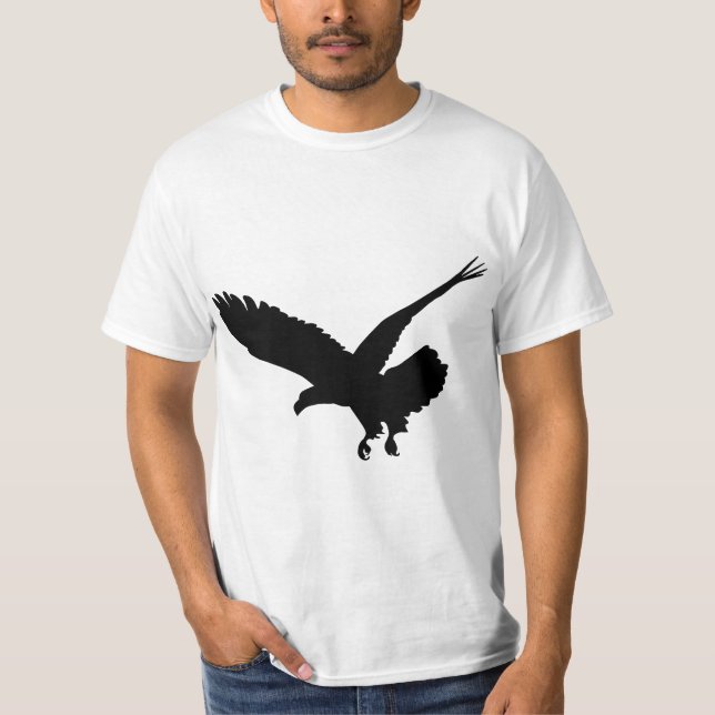 Camiseta Beautiful Black Flying Eagle Bird Silhouette  (Frente)