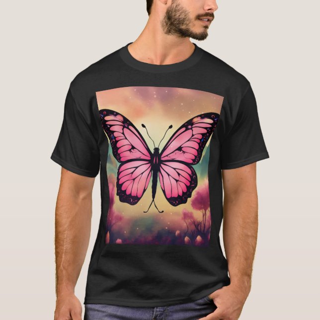 Camiseta Beautiful Butterfly Graphic T-Shirt – Stylish Natu (Frente)