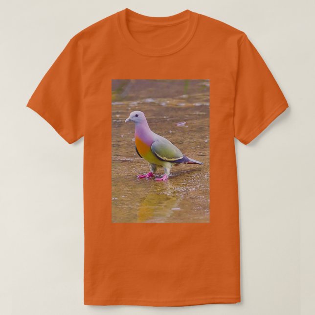 Camiseta beautiful colorful cool pigeon 2 (Frente do Design)