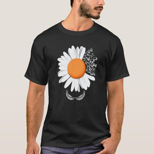Camiseta Beautiful Daisy With Butterflies Hope Daisy (Frente)