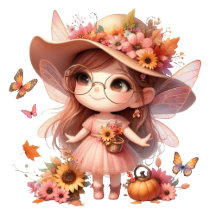 Beautiful fairy in autumn