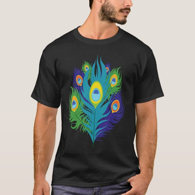 Camiseta Beautiful Feathers Bird Animal Lover Peacock (Frente)