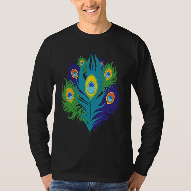Camiseta Beautiful Feathers Bird Animal Lover Peacock (Frente)