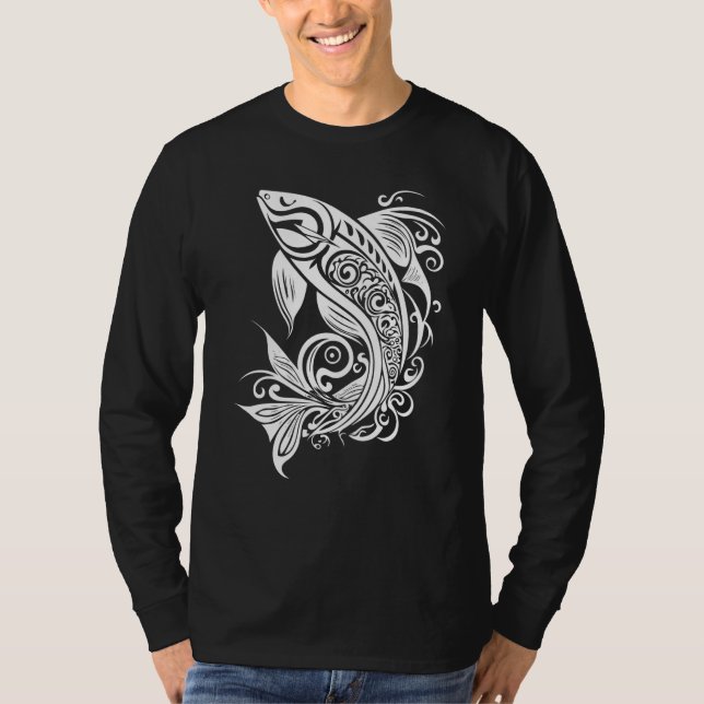 Camiseta Beautiful Fish Vector Graphic Nature Water Sea Riv (Frente)