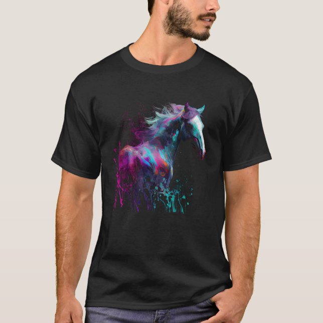 Camiseta Beautiful Horse  Splash Equestrian Horse Trainer 2 (Frente)
