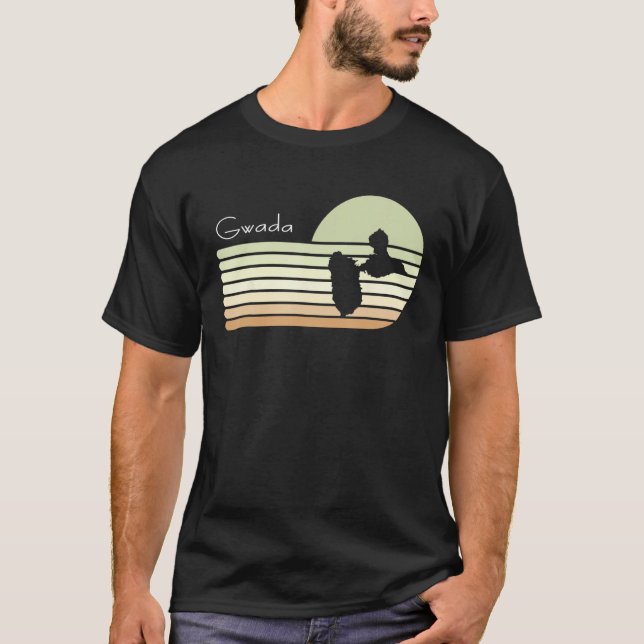 Camiseta Beautiful  idea map of Guadeloupe 971 Gwada (Frente)